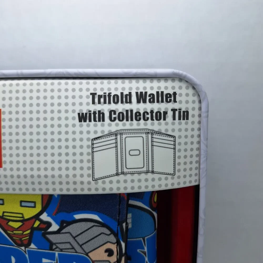 Marvel Comics Superheroes Trifold Wallet Iron Man Captain America Thor Hulk